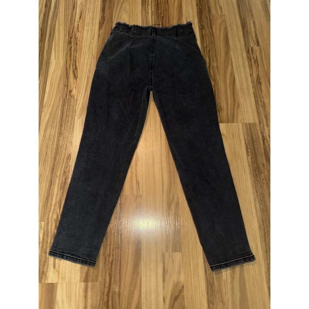 Garage Jeans Women's 9‎ Black High Rise Frayed Waist Skinny Stretch Denim Pants - Picture 6 of 10